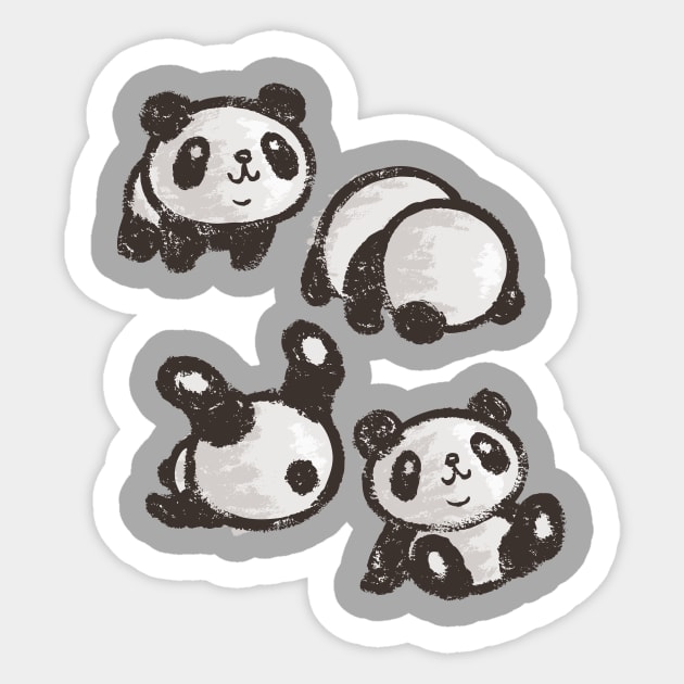 Rolling panda Sticker by sanogawa